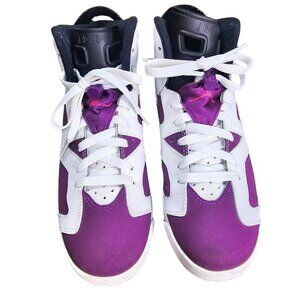 Air Jordan 6 Retro Grape Sneakers Womens Sz 8.5/Y7 Athletic Shoes Activewear